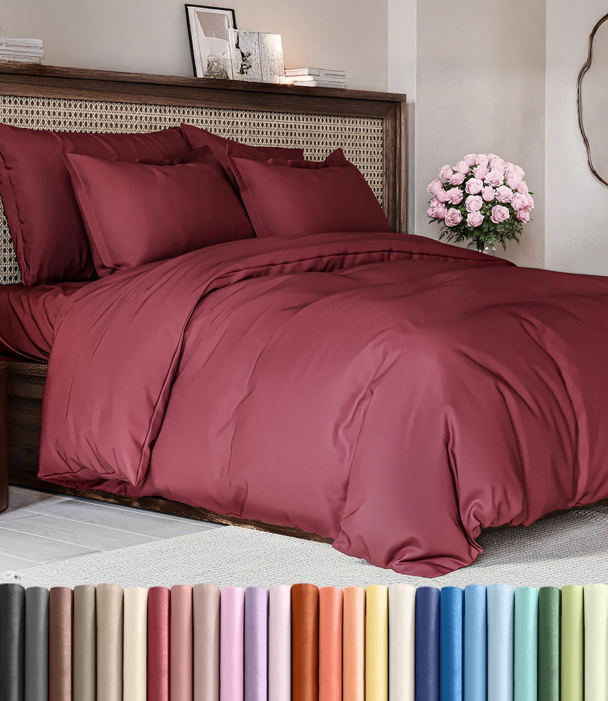 Duvet Cover King Size - Extra Soft 3 Piece with Zipper Closure - White