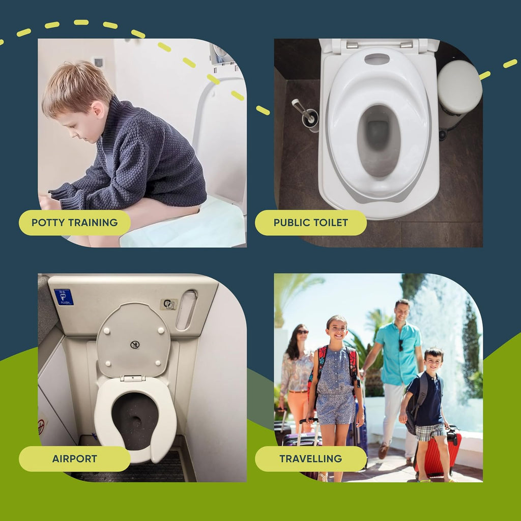 Pack 100 Disposable Toilet Seat Covers Flushable 100% Biodegradable Paper Material | Travel Toilet Seat Covers for Adults and Potty Training, Premium Toilet Seat Liners for Public Restrooms