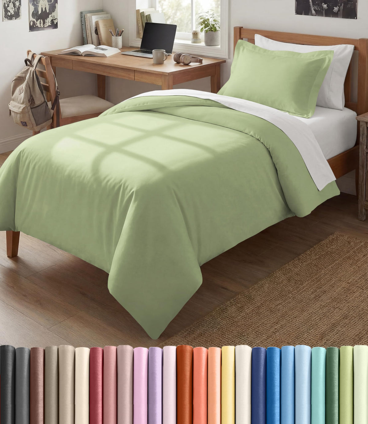 Duvet Cover King Size - Extra Soft 3 Piece with Zipper Closure - White