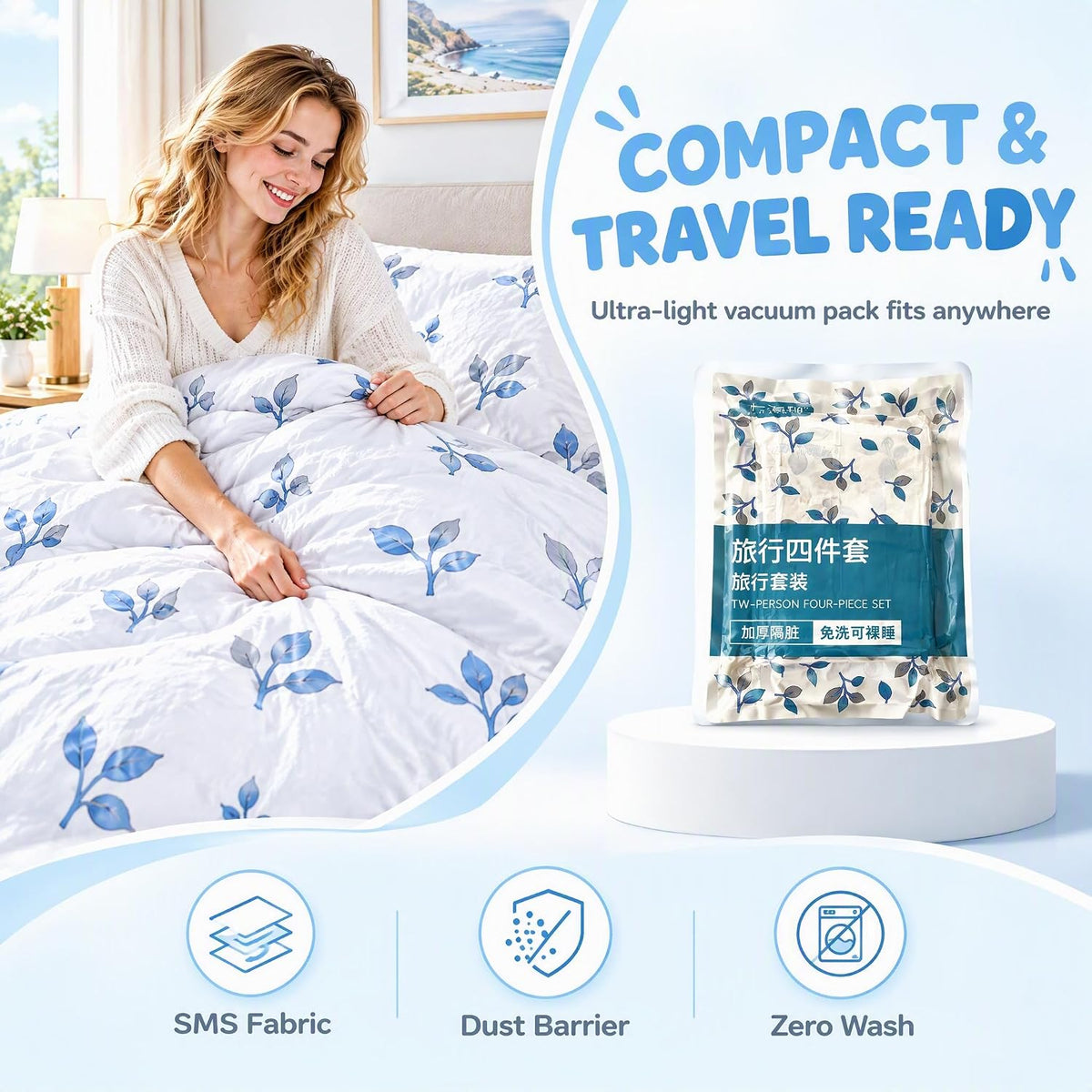 Disposable Bed Sheets Soft Travel Sheets for Hotel & Hospital Bed Sheets