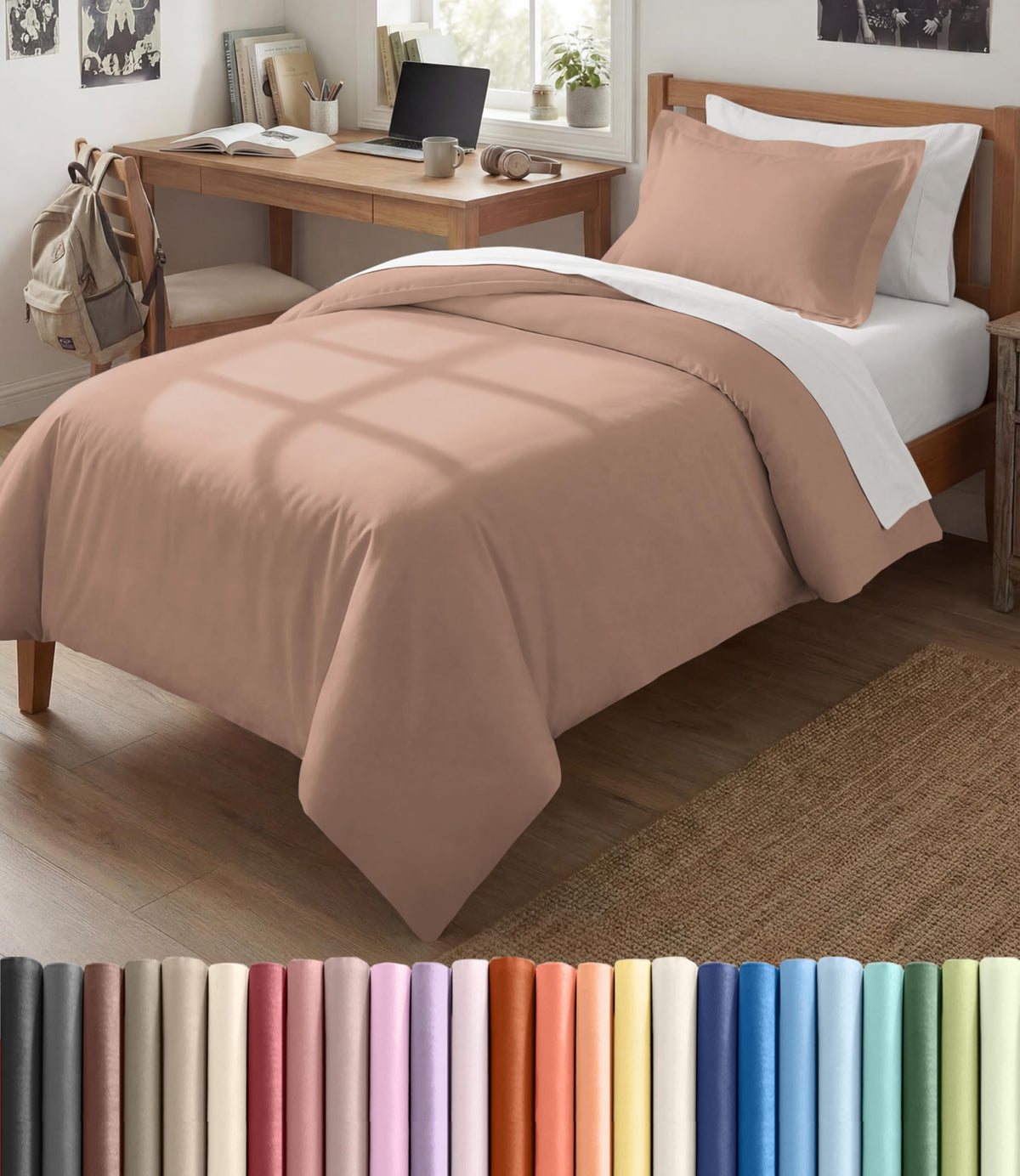 Duvet Cover King Size - Extra Soft 3 Piece with Zipper Closure - White