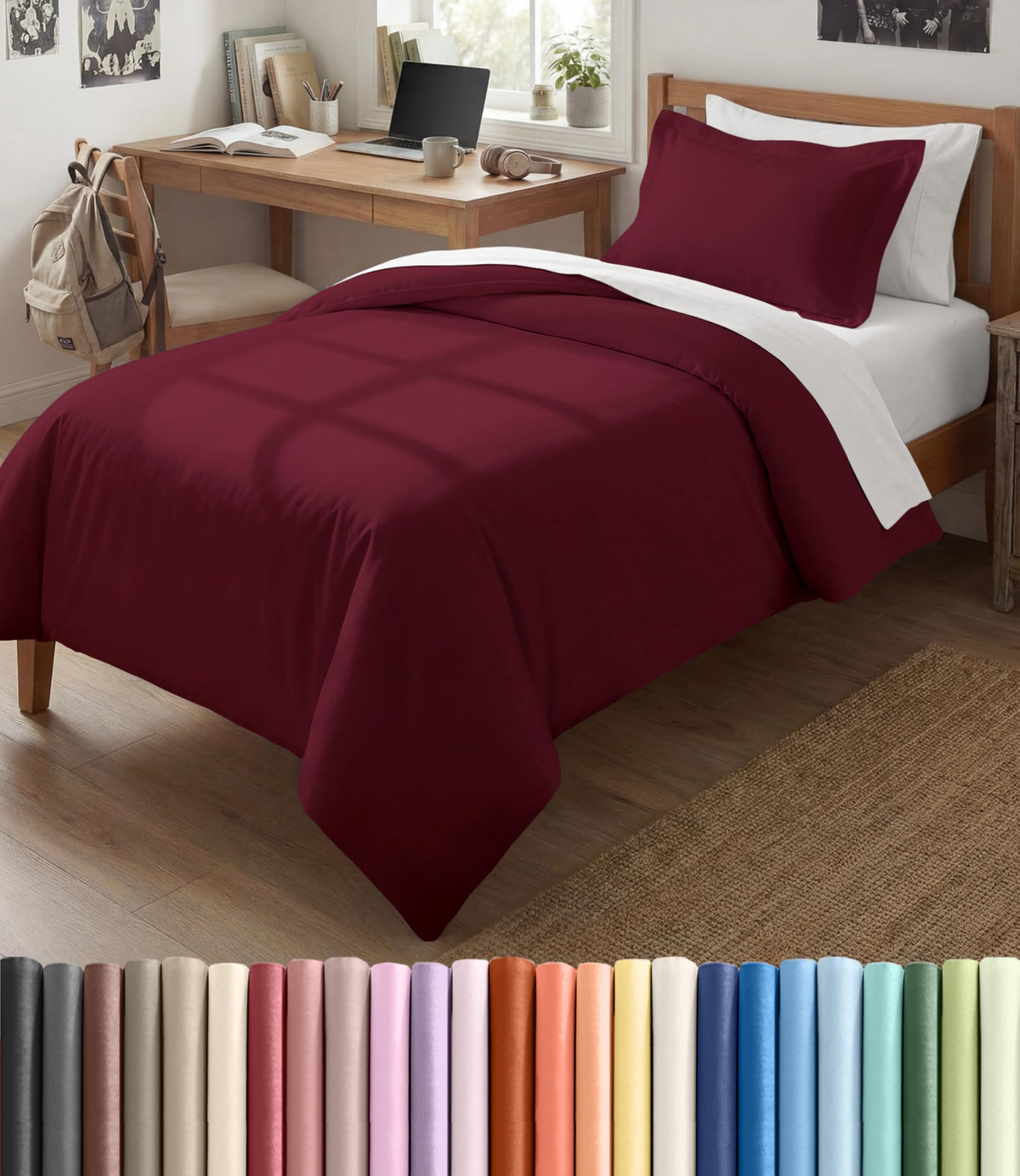 Duvet Cover King Size - Extra Soft 3 Piece with Zipper Closure - White