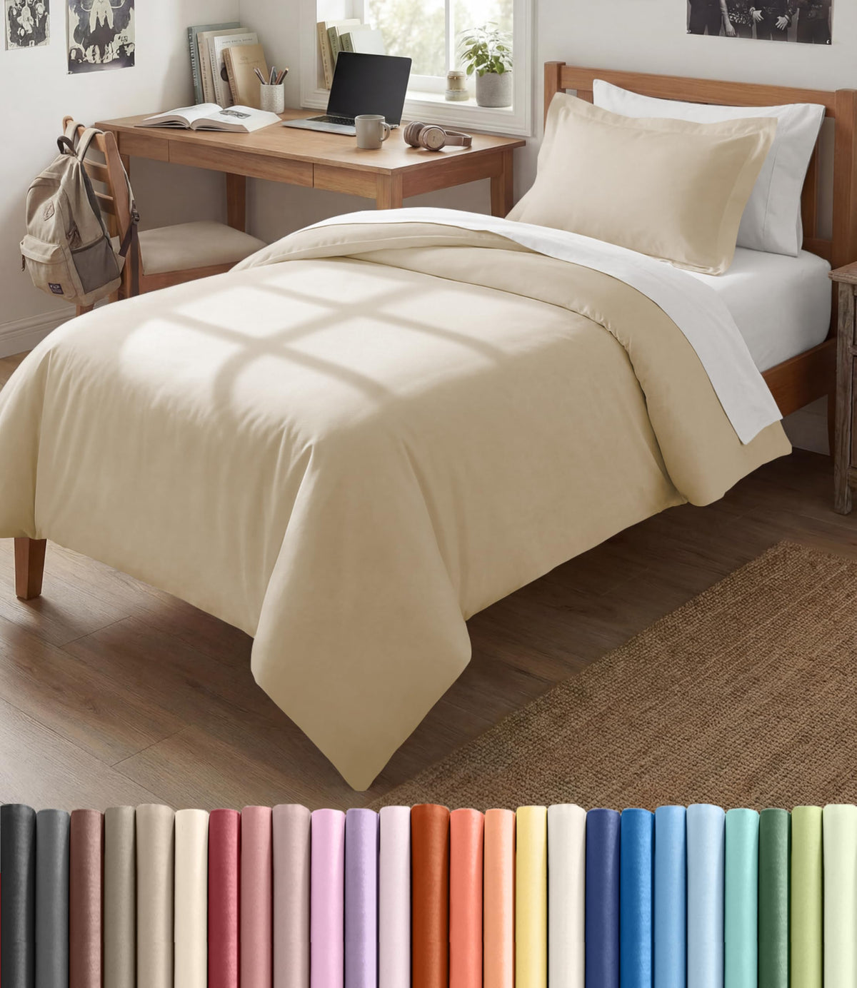 Duvet Cover King Size - Extra Soft 3 Piece with Zipper Closure - White