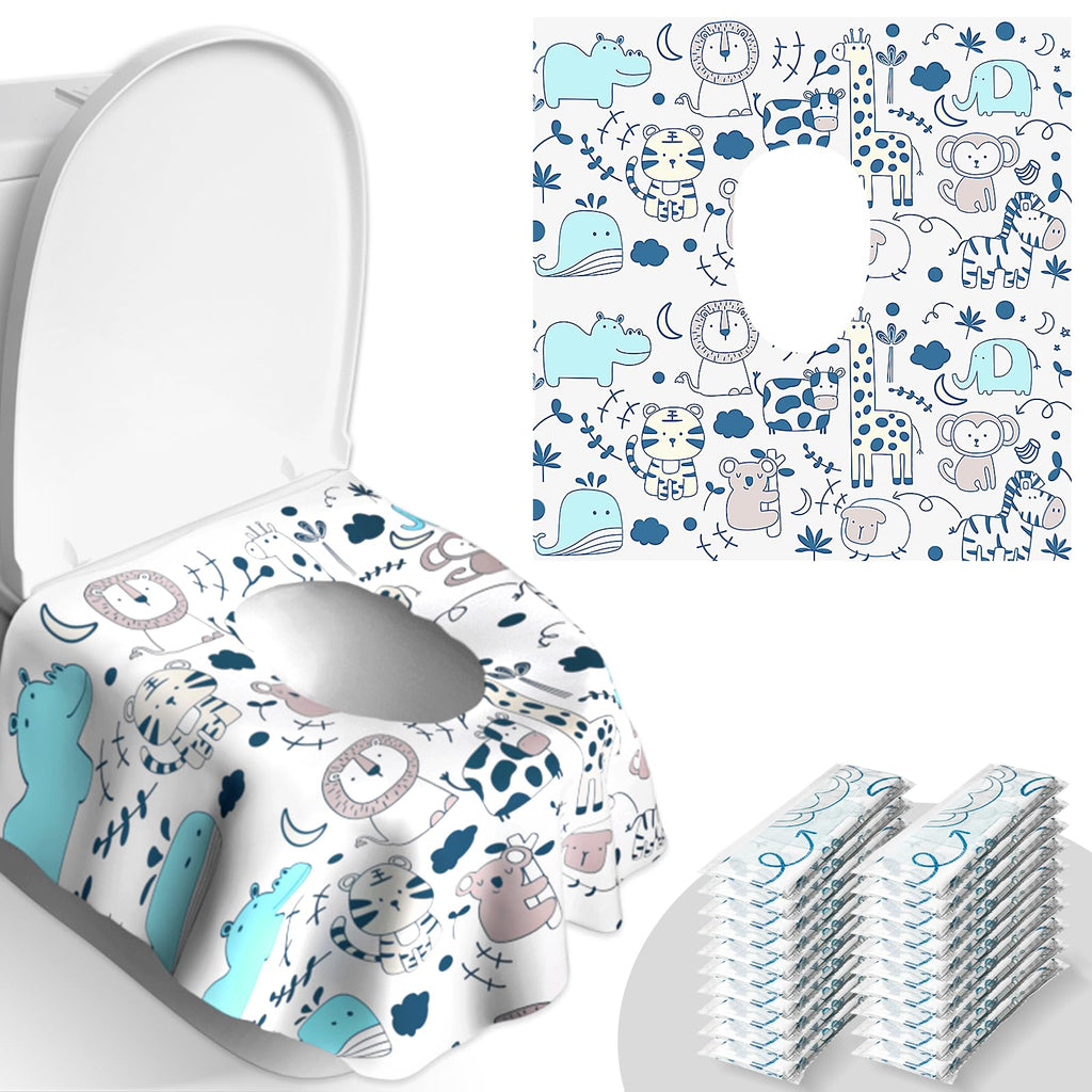 20 Pack Disposable Toilet Seat Covers for Travel, Individually Wrapped