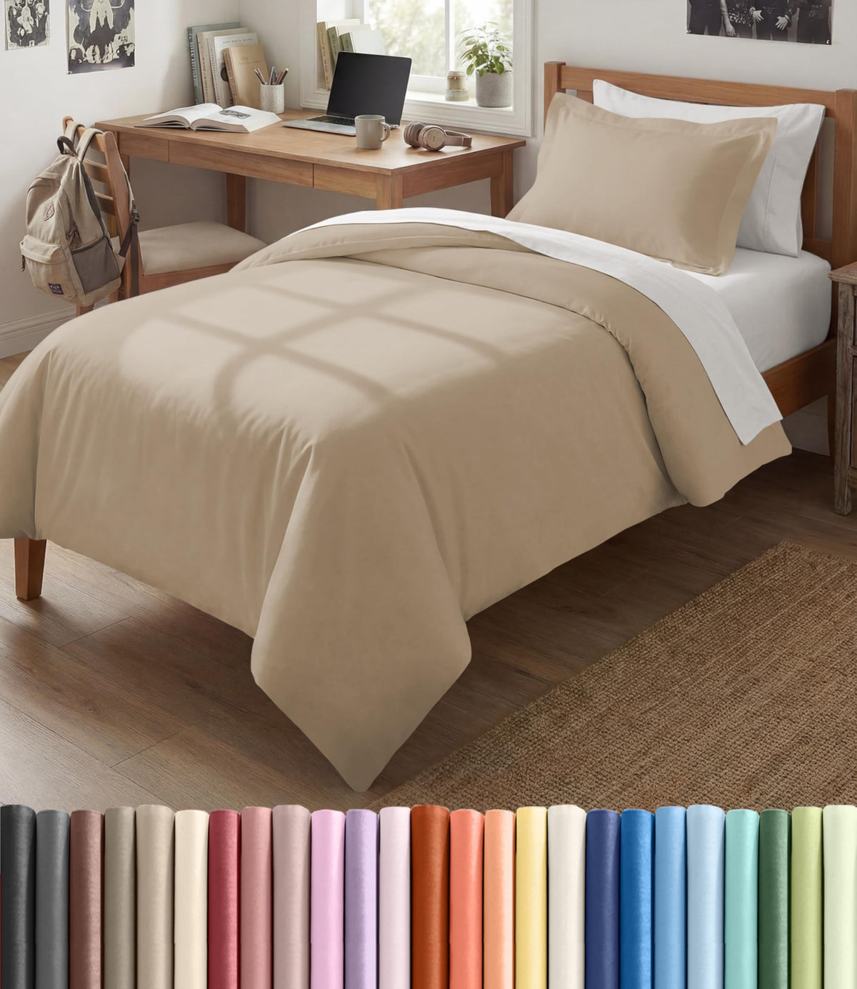 Duvet Cover King Size - Extra Soft 3 Piece with Zipper Closure - White