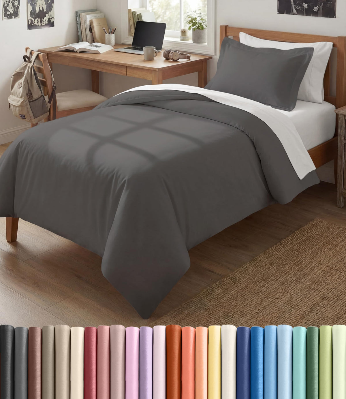 Duvet Cover King Size - Extra Soft 3 Piece with Zipper Closure - White