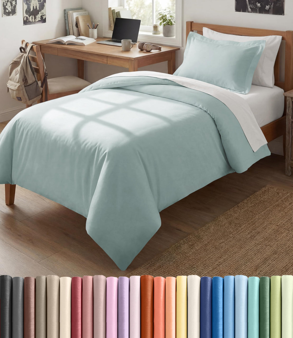 Duvet Cover King Size - Extra Soft 3 Piece with Zipper Closure - White