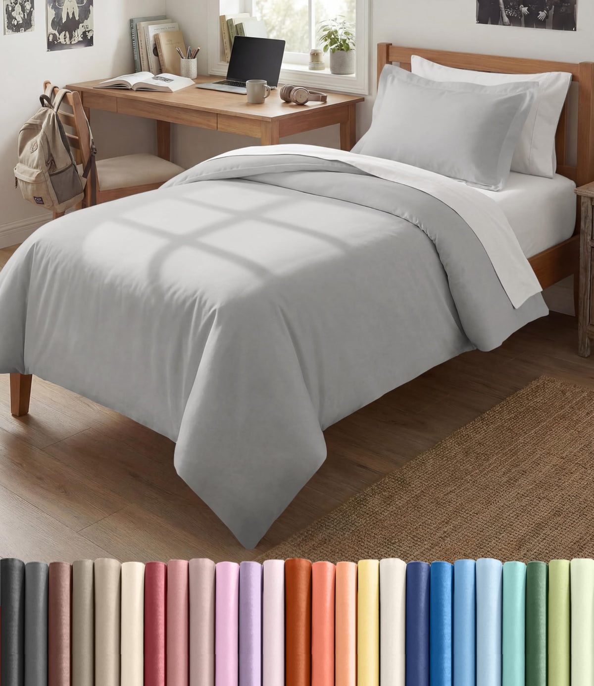 Duvet Cover King Size - Extra Soft 3 Piece with Zipper Closure - White
