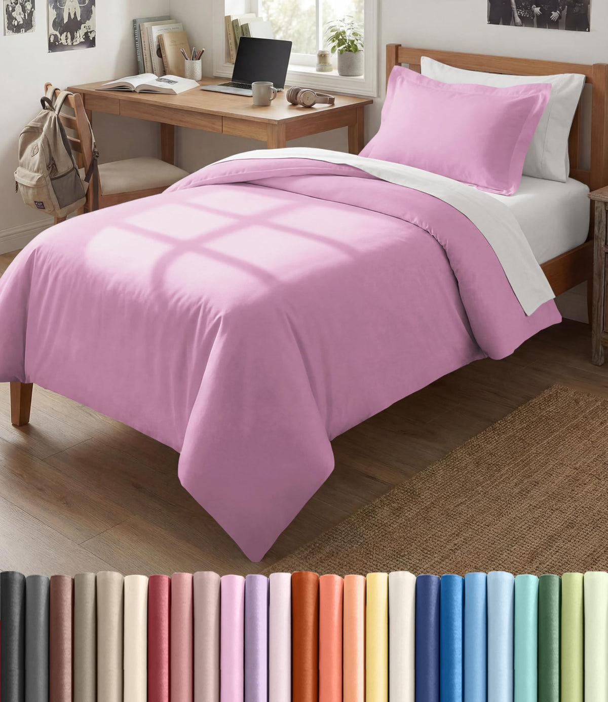 Duvet Cover King Size - Extra Soft 3 Piece with Zipper Closure - White