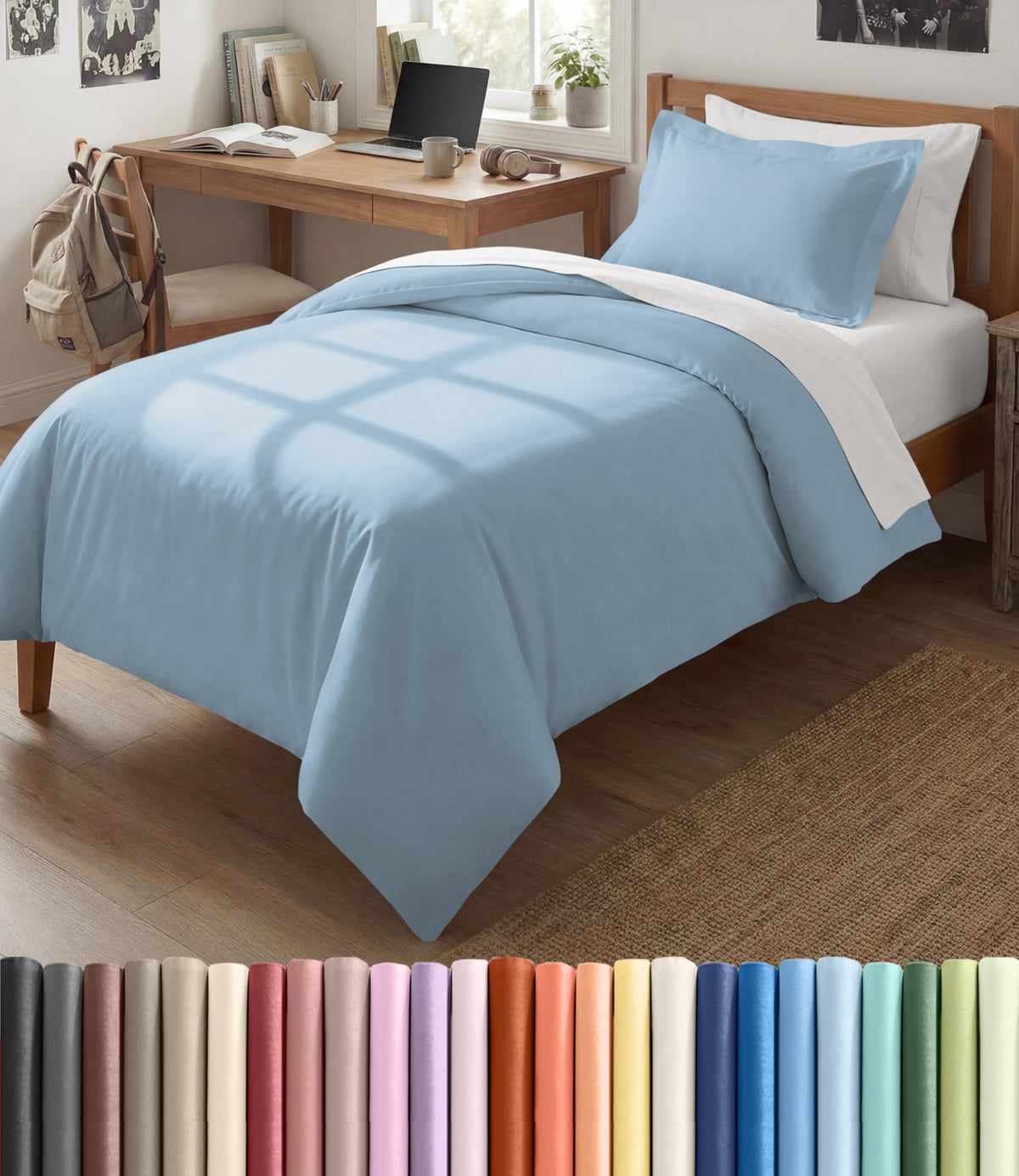 Duvet Cover King Size - Extra Soft 3 Piece with Zipper Closure - White