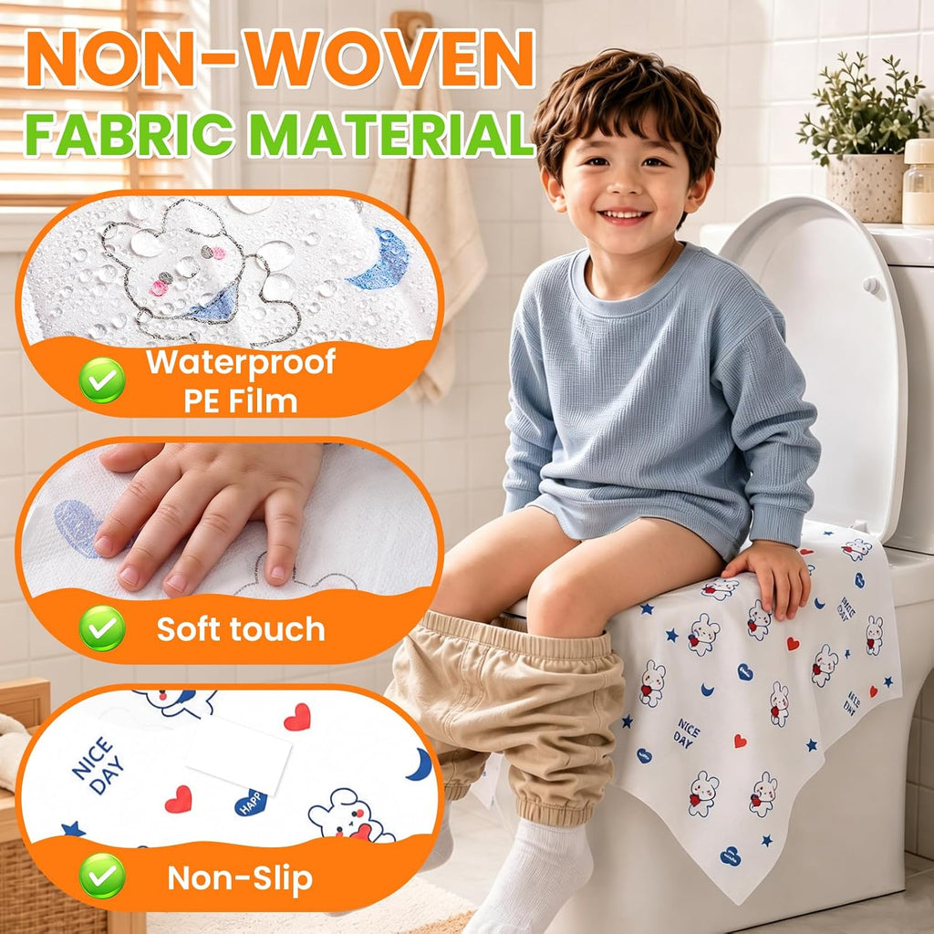 100 Pcs Toilet Seat Covers Disposable, Individually Wrapped for Travel