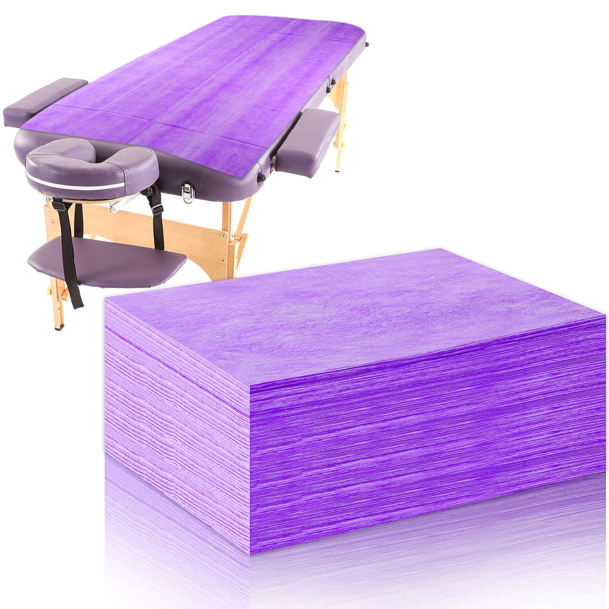 Boao 20 Pieces Disposable Bed Sheet Covers Spa Massage Table Sheet Waterproof Bed Covers Flat Sheets Non-woven Fabric, 31 x 71 Inches(White)