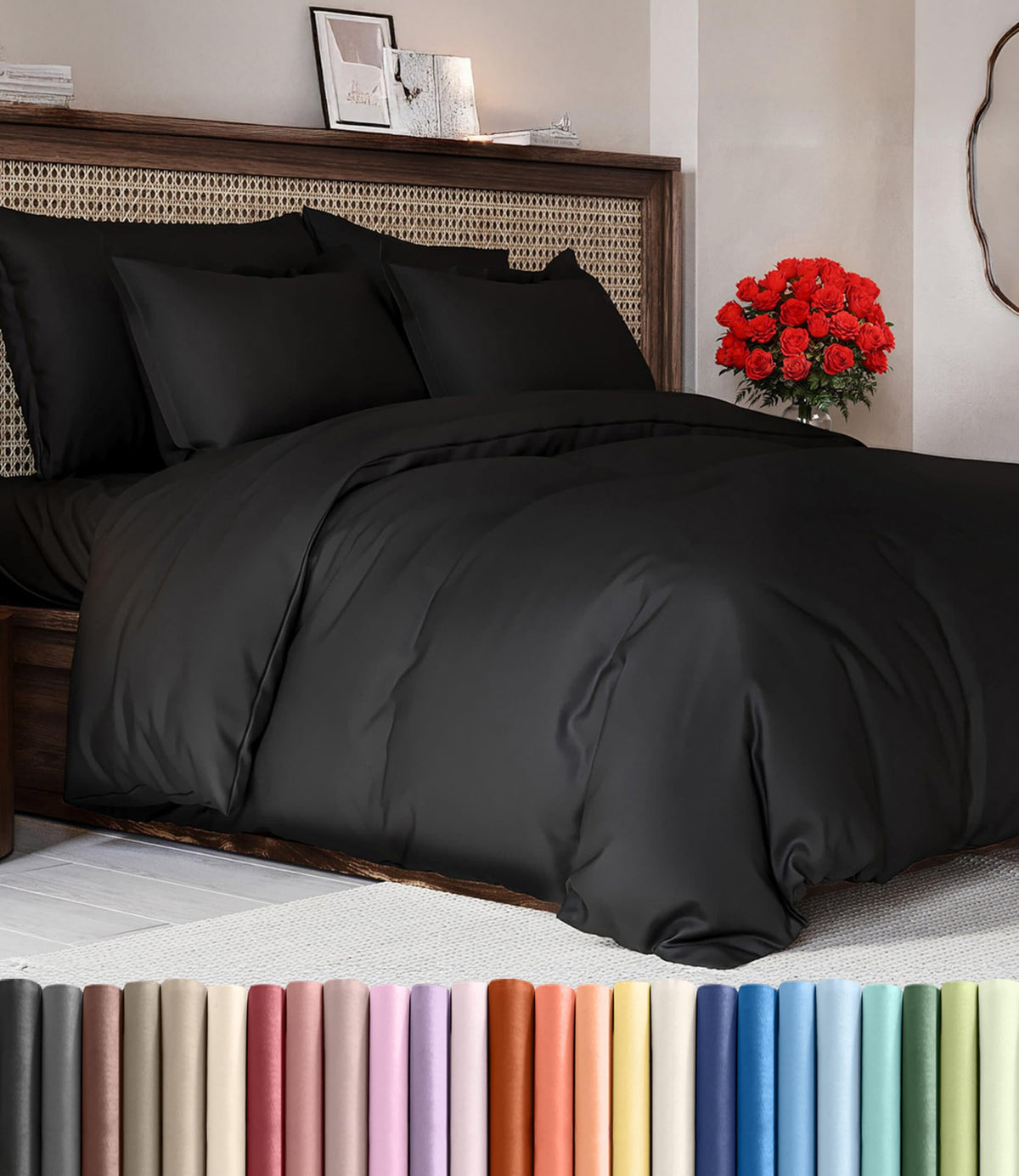 Duvet Cover King Size - Extra Soft 3 Piece with Zipper Closure - White