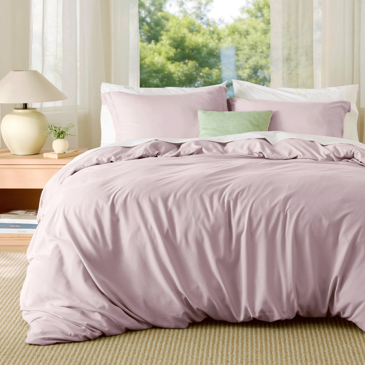 Bedsure Duvet Cover with Fitted Sheet Queen - Deep Pocket, Hotel Luxury Soft Double Brushed Bedding Set with Zipper Closure, 1 Duvet Cover, 1 Fitted Sheet, 2 Pillow Shams, NO Comforter, White