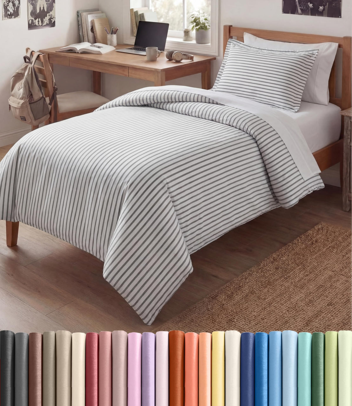 Duvet Cover King Size - Extra Soft 3 Piece with Zipper Closure - White