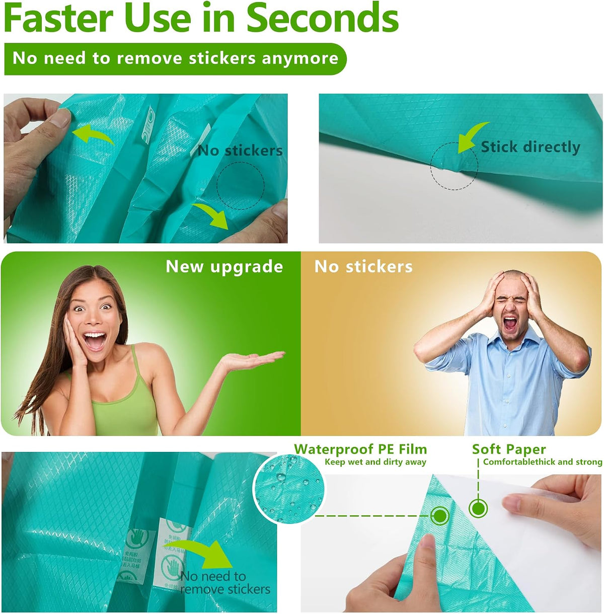 Disposable Toilet Seat Covers - 70-Pack Waterproof XL Travel Pack