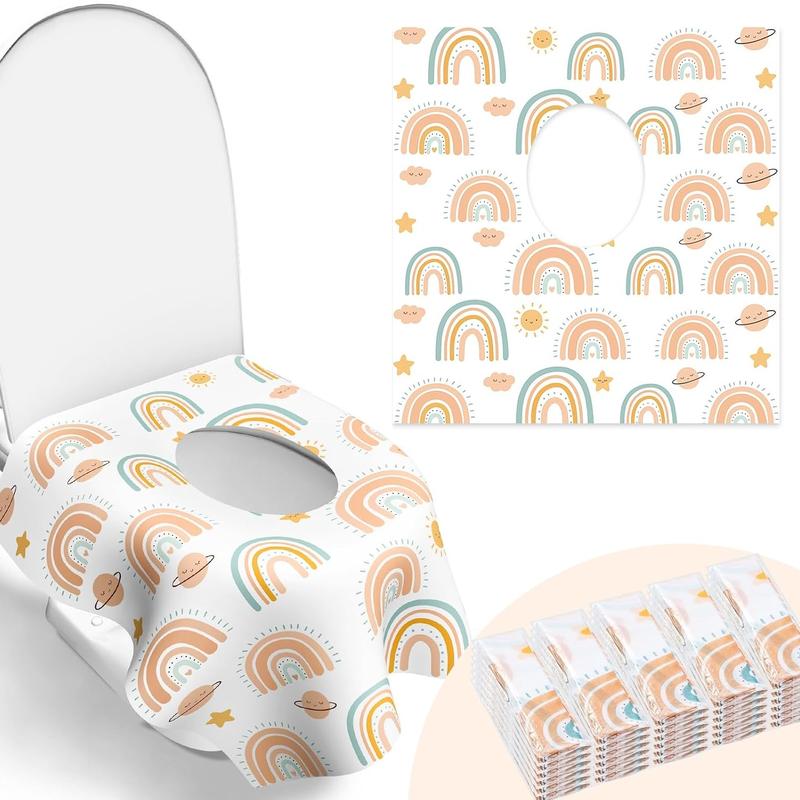 30 Pack Toilet Seat Covers Disposable, Large Waterproof Potty Covers for Toddlers, Kids, and Adults, Individually Wrapped for Travel, Toddler Potty Training for Public Restroom, Airplane, Trip