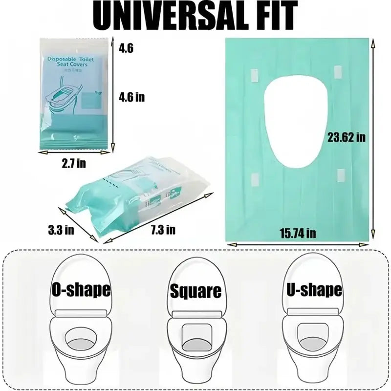 Disposable Toilet Seat Cover, 20/50pcs Disposable Toilet Seat Covers, Pastel Toilet Seat Protector for Home Bathroom, Hotel & Salon, Restroom Bathroom Accessory & Toilet Lid Cover