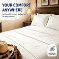 4PCS Disposable Bedsheets Set - Non-Woven Fabric, Soft, Modern, Wash-Free, Lightweight & Portable Single-Use Bedding with Fitted Cover, Pillowcases, Hotel-Style for Travel, Camping