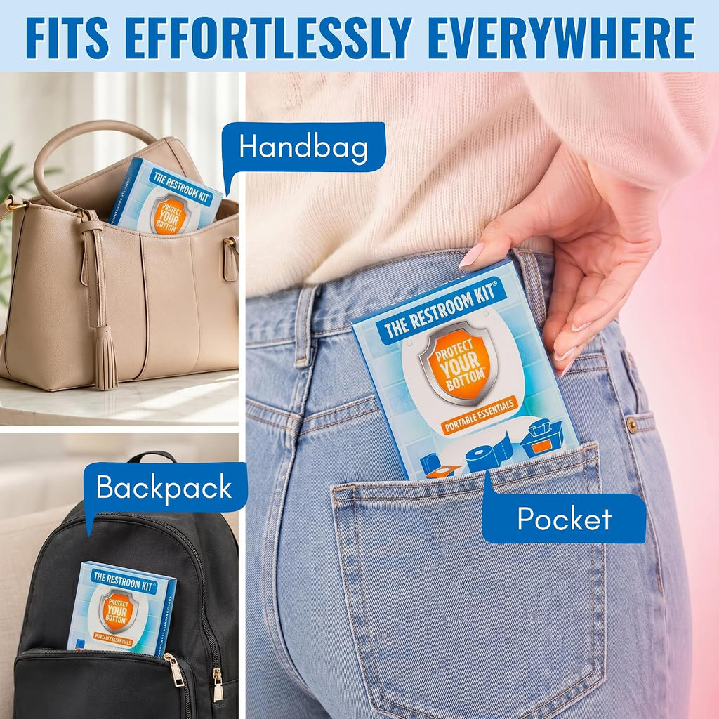 The Restroom Kit, 12 Pack Portable Disposable Toilet Seat Cover for Travel