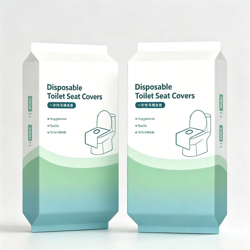 Disposable Rectangular Toilet Seat Protectors Set, 10/20/30-Pack Plain Lightweight Single-Use Nylon 16x24in Waterproof Portable Non-Slip Individually Wrapped Boxed Toilet Lid & Tank Covers for Home Bathrooms Hygiene Essentials