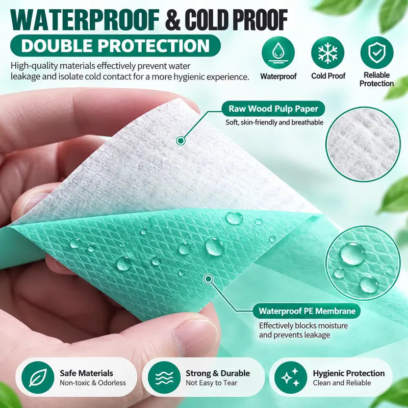 3D Toilet Seat Covers Disposable Sterilized - 360° Full Wraparound | Safe for Adults and Kids Potty Training & Effectively Blocks Germs, Waterproof & Durable & Thick, Individually Wrapped for Travel, Public Restroom, Camping