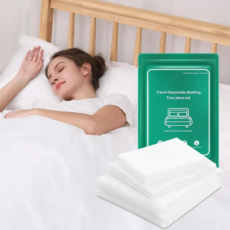 4 count Disposable Bed Sheet for Travel Disposable Sheets for Hotel
