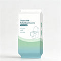 Disposable Rectangular Toilet Seat Protectors Set, 10/20/30-Pack Plain Lightweight Single-Use Nylon 16x24in Waterproof Portable Non-Slip Individually Wrapped Boxed Toilet Lid & Tank Covers for Home Bathrooms Hygiene Essentials