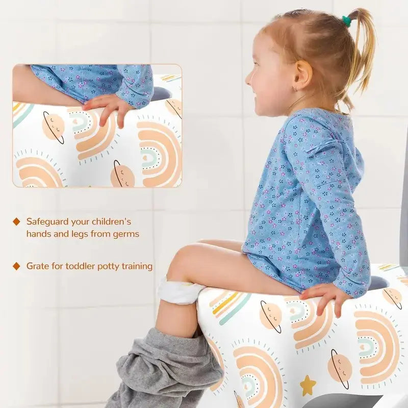 30 Pack Disposable Toilet Seat Covers - Individually Wrapped Bathroom Accessory, Large Waterproof Toilet Lid Cover for Camping Travel Public Restrooms Airplane Trips