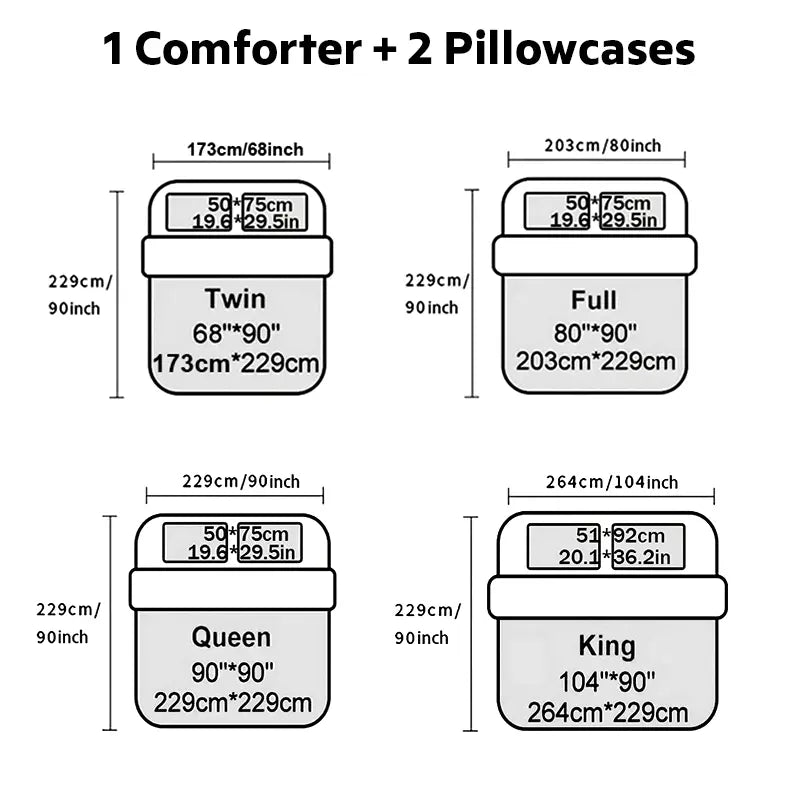 [Weekly Deals] Polyester Comforter Set - 4-Season Technology, 3/6/7-Piece Multi-Size Bedsheet Sets, Digital Printing, All-Year-Round Use, Avant-Garde Cyber Atmosphere Bedroom Decor, Summer Compatible, Vacuum-Sealed Pack, Sohochic