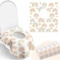 30 Pack Disposable Toilet Seat Covers - Individually Wrapped Bathroom Accessory, Large Waterproof Toilet Lid Cover for Camping Travel Public Restrooms Airplane Trips