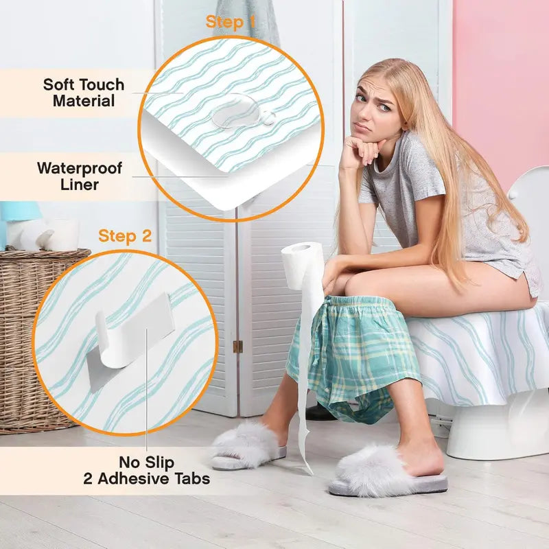 Disposable Toilet Seat Covers 20 Pack, Waterproof Non-Flushable Liners