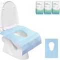 Disposable Toilet Seat Protectors (10/20/30 Packs) - 16x24 in XL Waterproof Sticky 100% Wood Pulp Bathroom Accessory, Single-Use Portable Pouch Liners for Travel, Public Toilets, All Seasons