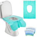10 Packs Tear-Free Toilet Seat Covers Disposable for Adults and Kids, 16x24 Inch Waterproof Non-Slip Disposable Toilet Seat Cover for Travel, Public Toilet, Outdoors, Toilet Seat Protectors (Individual Package)