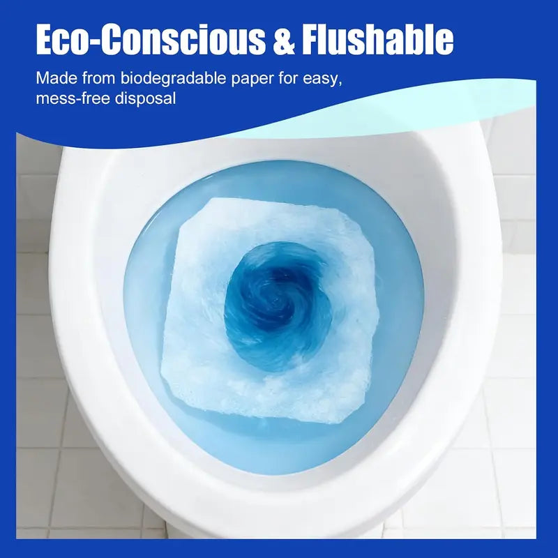 Disposable Extra Large Flushable Paper Toilet Seat Covers, 70 Pcs, Home & Bathroom Supplies