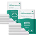 Disposable Bed Sheets Queen Size 8-Pack - Travel Bedding Set with 2 Flat Sheets, 2 Quilt Covers & 4 Pillowcases for Hotels, Business Trip, Spa, Camping - Non-Woven Bed Cover (2 Pack)