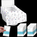 2026 New Portable 30Pcs Disposable Toilet Seat Covers - Cute Rabbit & Heart Pattern, Extra Long & Wide Public Toilet Guard, Fresh Each Time for Travel & Airplane