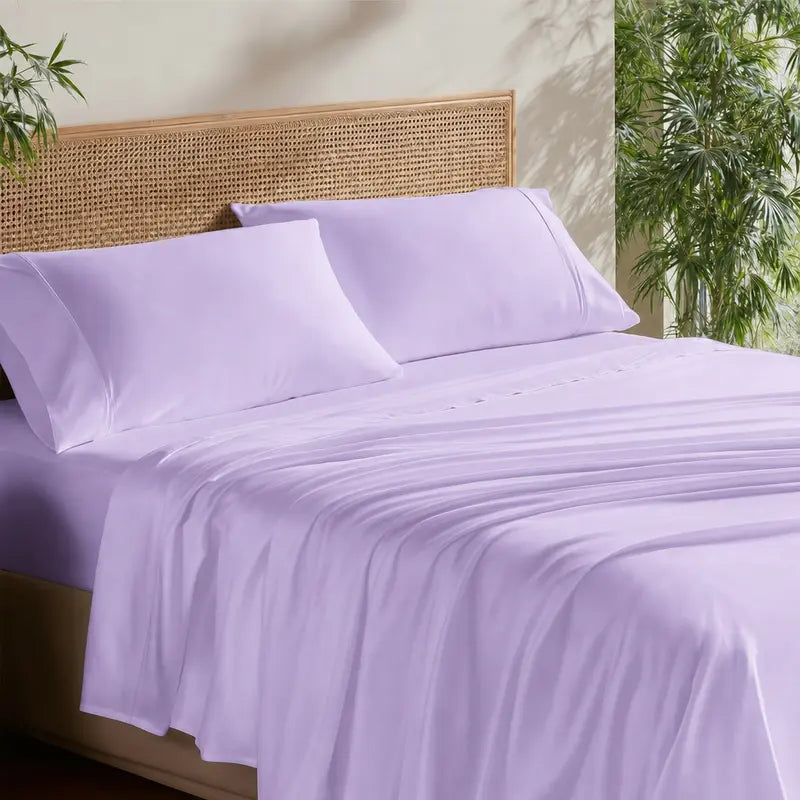 Luxury Plain Bamboo Fiber Duvet Cover - Sateen Finish, Casual, Breathable, Skin-Friendly, Easy-Care, Machine-Washable Quality-Tested Bedding Linen for Duvetcovers