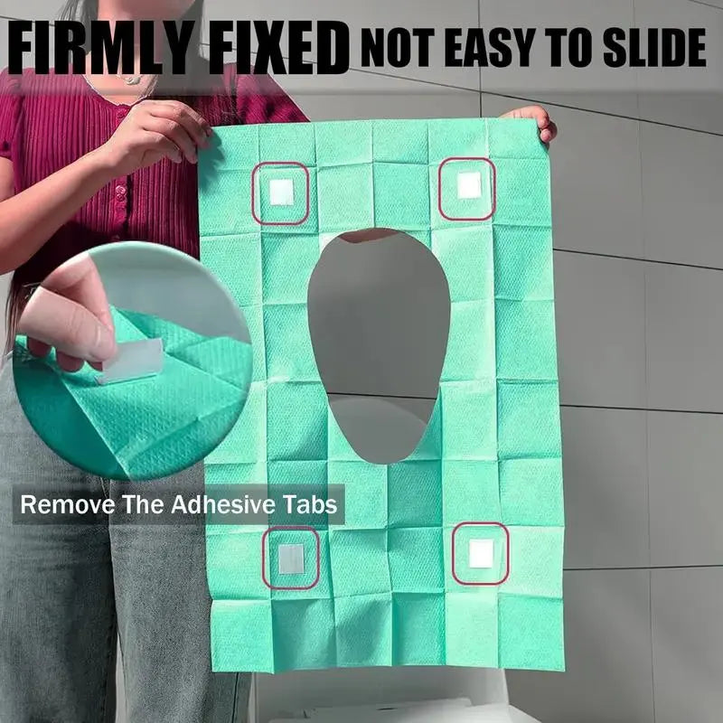 20pcs Soft Disposable Toilet Seat Covers - Disposable Covers for Easy Freshness, Kids & Adults Fit, Home Hotel Bathroom Accessories, Gentle Toilet Seat Protectors